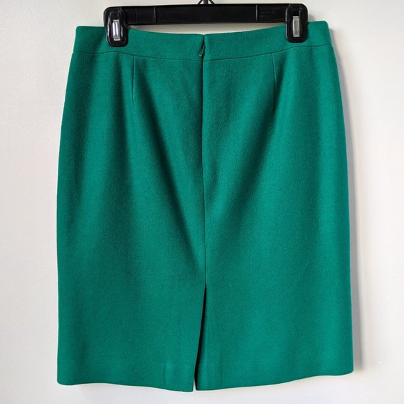 NWOT J Crew Factory Teal Pencil Skirt in Double-Serge Wool - Picture 2 of 6